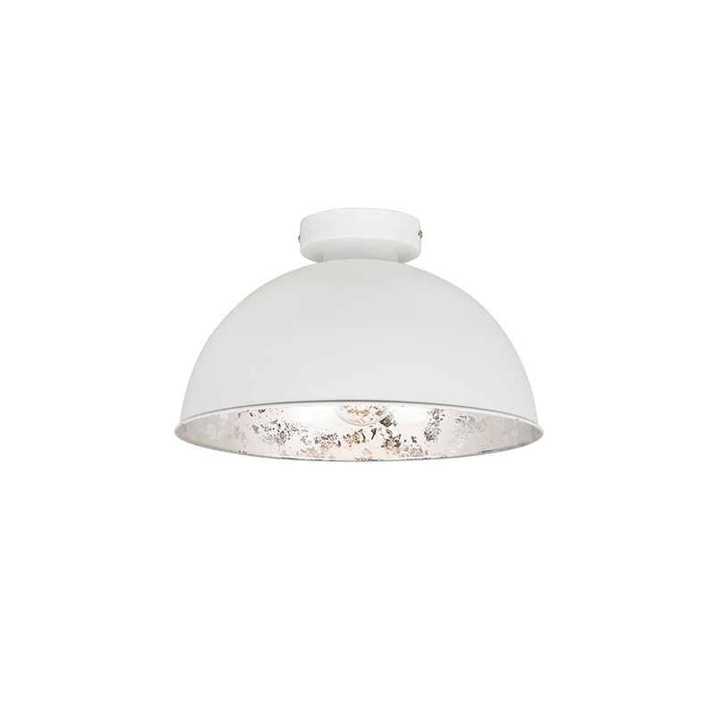 plafondlampen Plafondlamp wit met zilver 30 cm Magna Basic Staal Wit De plafondlamp is van onze favorieten. Een verfijnde lamp Basic. Deze heeft niet alleen een