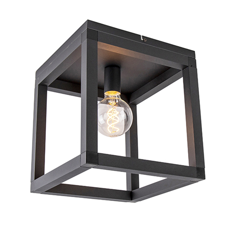 plafondlampen plafondlamp zwart Big Cage 2 AluminiumStaal Zwart Lekker luchtig ontwerp met een sterk minimalistisch beeld kies je ook voor deze stijlvolle Jouw