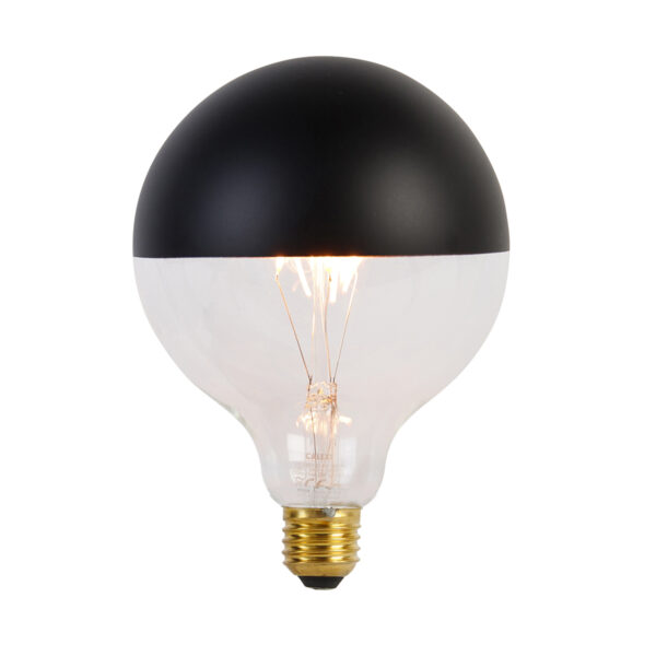 Plafondlamp zwart 3-lichts incl. G125 kopspiegel zwart dimbaar - Leia - Afbeelding 2