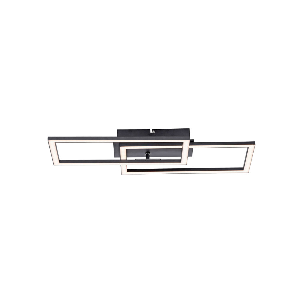 plafondlampen Plafondlamp zwart 54 cm incl. LED dimbaar Georgi Aluminium Zwart