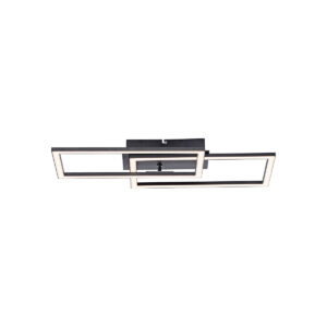 plafondlampen Plafondlamp zwart 54 cm incl. LED dimbaar Georgi Aluminium Zwart