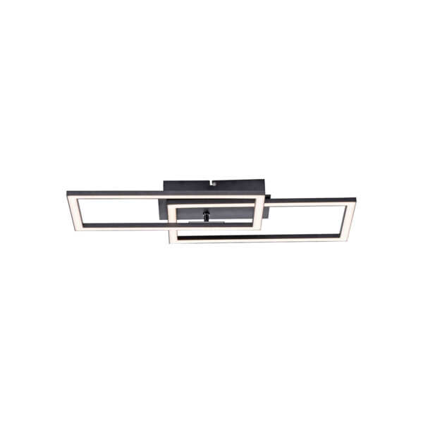 plafondlampen Plafondlamp zwart 54 cm incl. LED dimbaar Georgi Aluminium Zwart