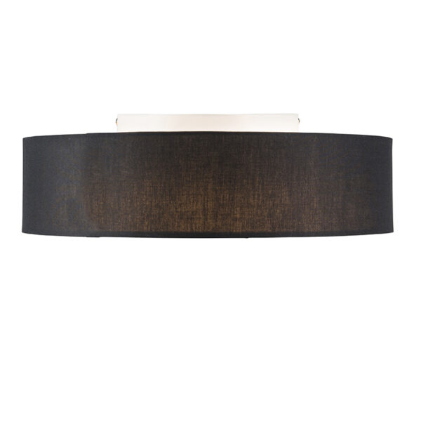 Plafondlamp zwart 40 cm incl. LED - Drum LED - Afbeelding 2