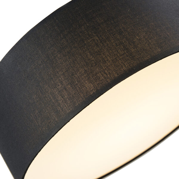 Plafondlamp zwart 30 cm incl. LED - Drum LED - Afbeelding 2