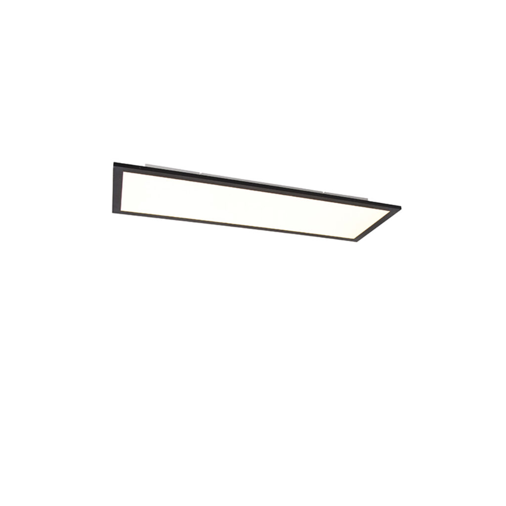 plafondlampen Plafondlamp zwart 80 cm incl. LED met afstandsbediening Liv KunststofStaal Zwart Wanneer functioneel licht en functionaliteit samen komen krijg je