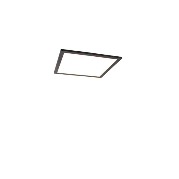 plafondlampen Plafondlamp zwart 40 cm incl. LED met afstandsbediening Liv KunststofStaal Zwart Wanneer functioneel licht en functionaliteit samen komen krijg je