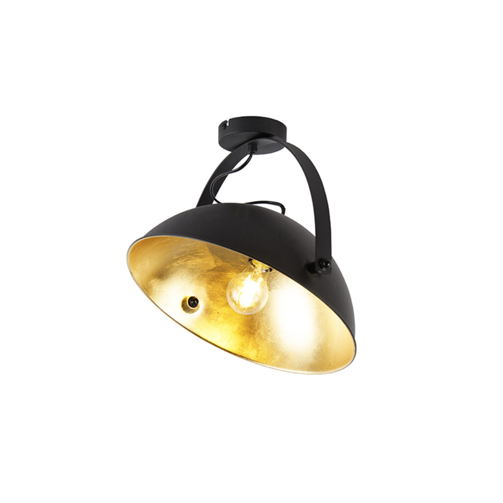 plafondlampen plafondlamp zwart met goud verstelbaar Magnax Staal Zwart De Magna is een echte eyecatcher voor in Deze lamp gemaakt van staal. Hij aan de