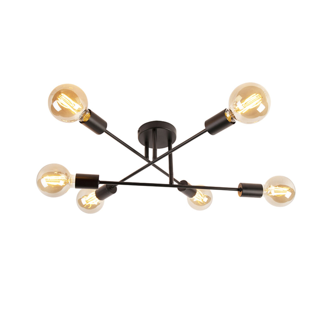 plafondlampen plafondlamp zwart Sydney Bondi Staal Zwart Nieuw in de Een hele bijzondere is een met look. De lamp heeft diameter van 55 cm en hoogte 20 cm.