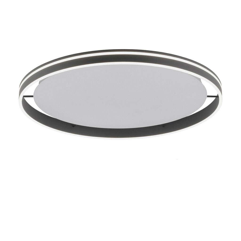 plafondlampen Smart plafondlamp donkergrijs 79 cm met afstandsbediening Ronith Aluminium Donkergrijs