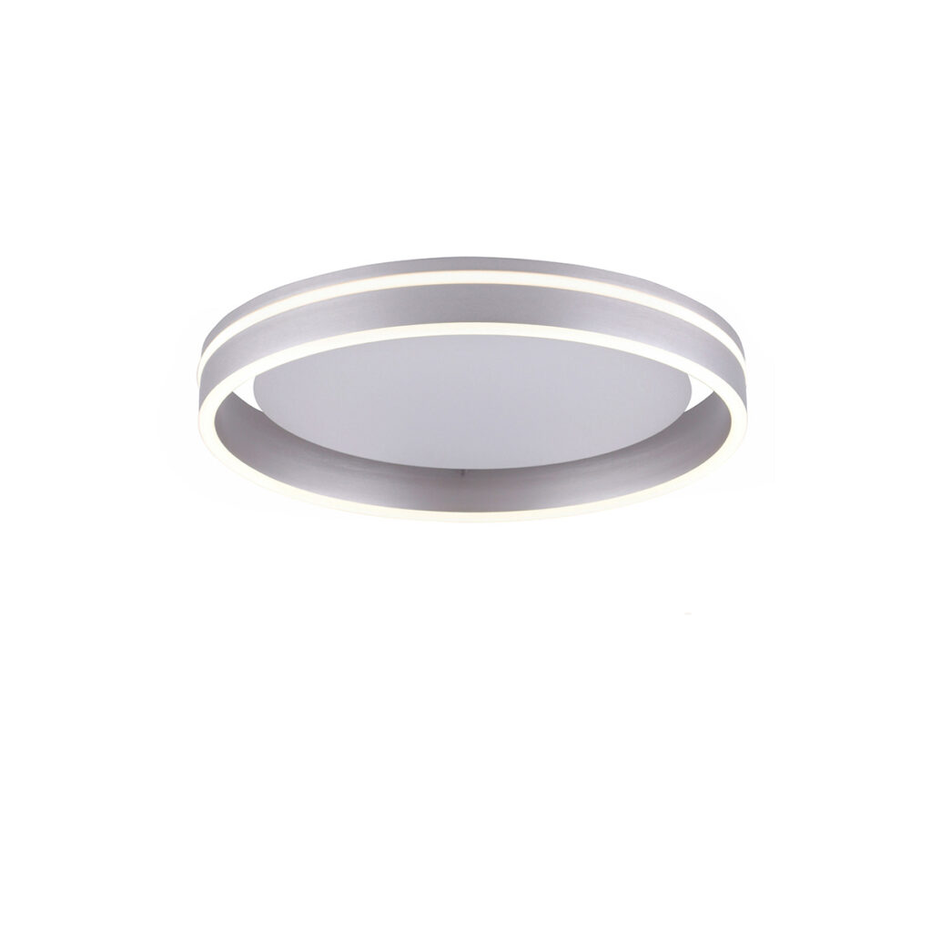 plafondlampen Smart plafondlamp staal 40 cm met afstandsbediening Ronith Aluminium Staal