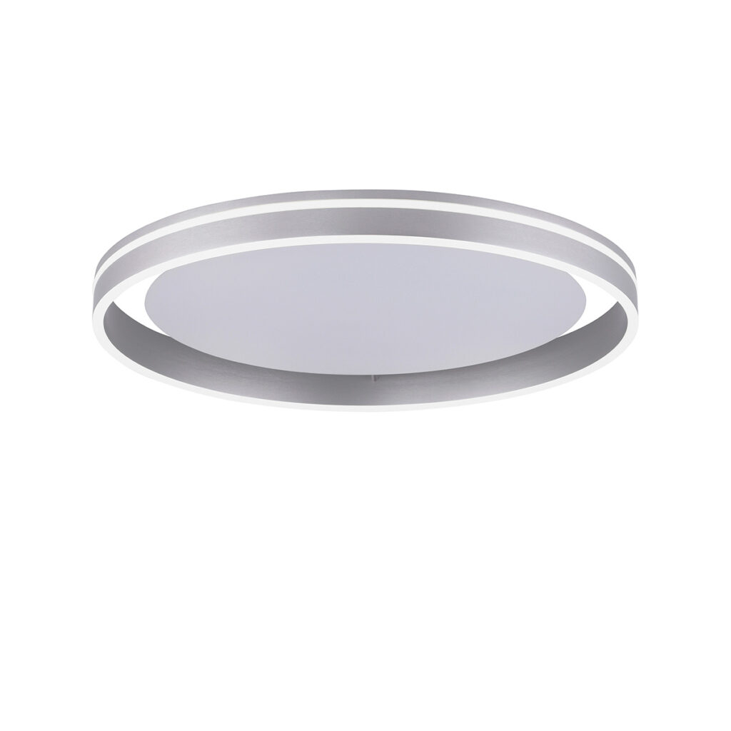 plafondlampen Smart plafondlamp staal 59 cm met afstandsbediening Ronith Aluminium Staal