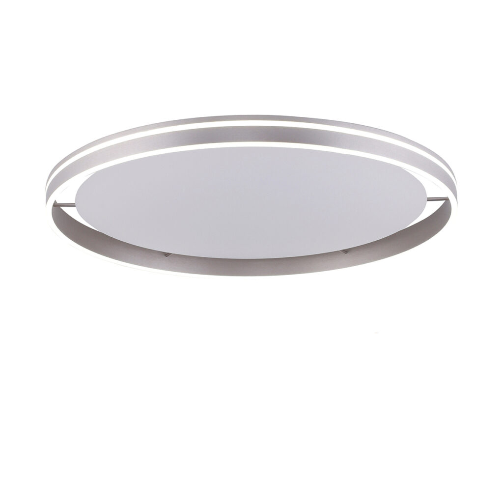 plafondlampen Smart plafondlamp staal 79 cm met afstandsbediening Ronith Aluminium Staal