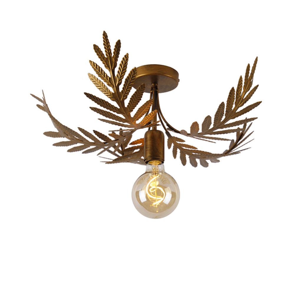 plafondlampen Vintage plafondlamp small goud Botanica Staal Haal een gouden eyecatcher in huis met deze vintage Botanica. Hij heeft diameter van 46 cm en hoogte