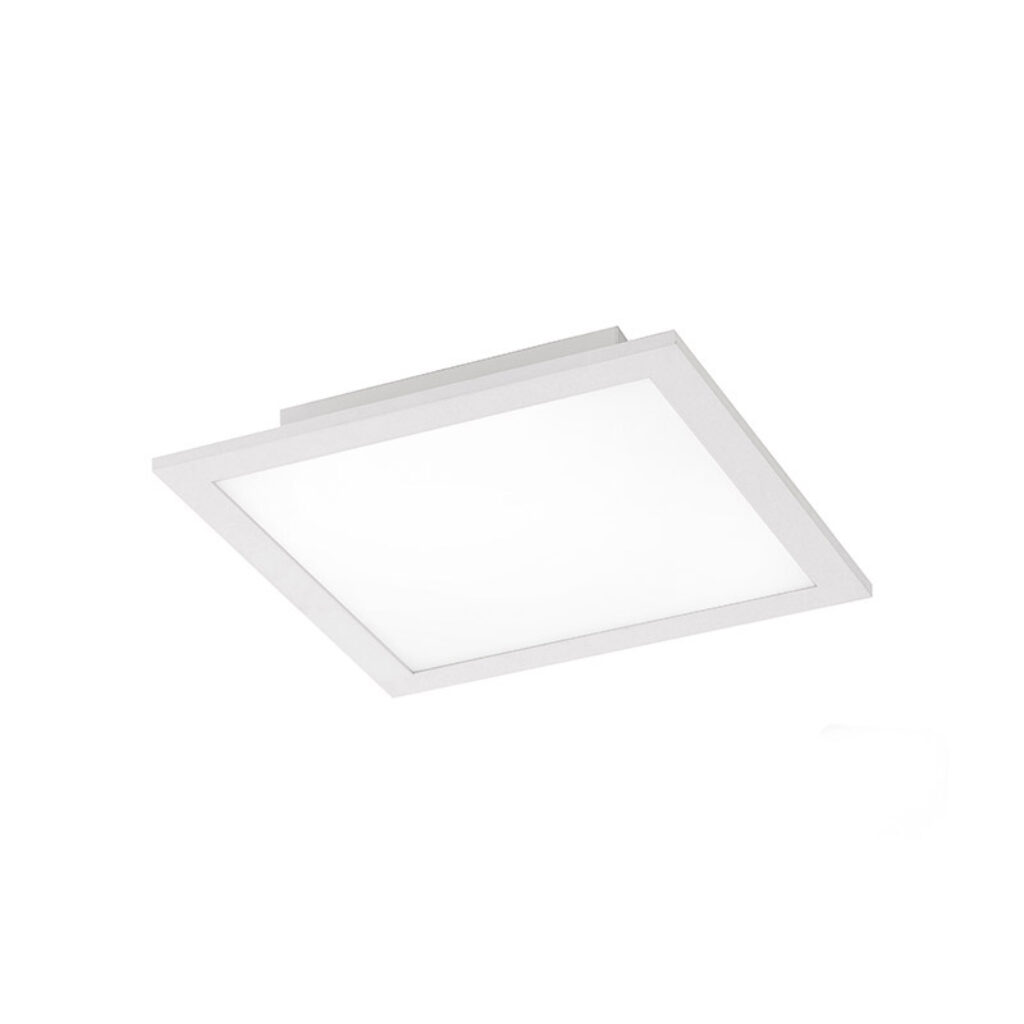 plafondlampen wit 30 cm incl. LED met afstandsbediening Orch KunststofStaal Wit is een moderne vierkante Hij gemaakt van kunststof staal. De lamp heeft afmeting