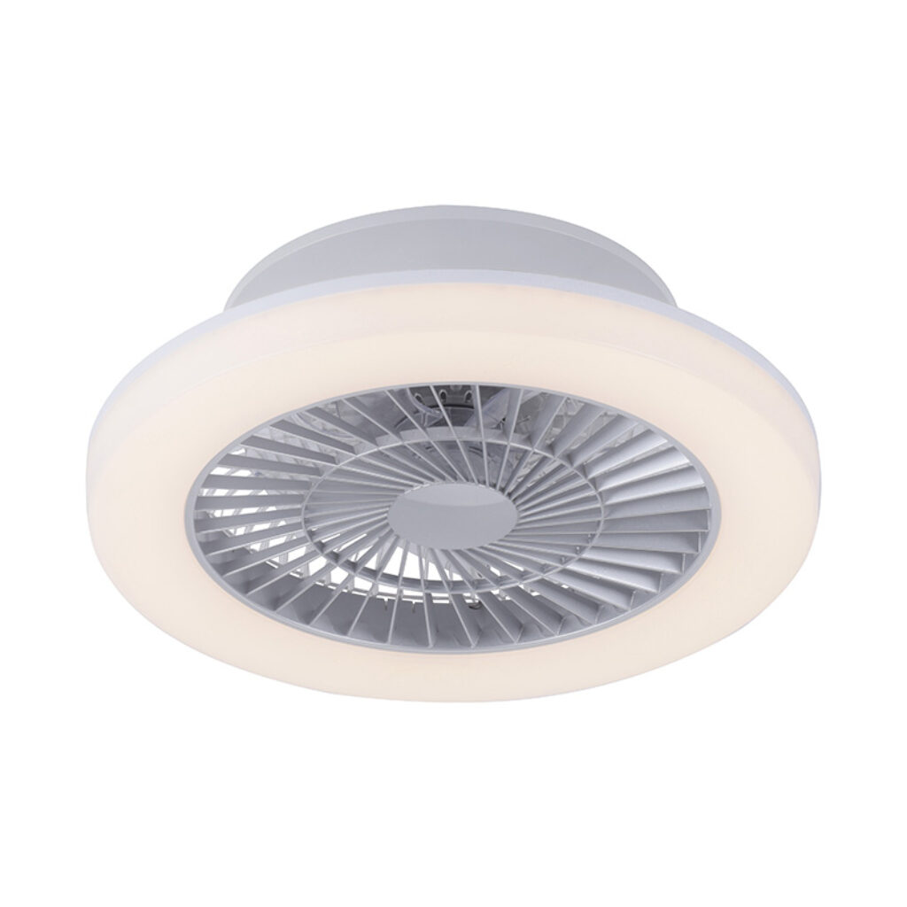 plafondventilator Design grijs incl. LED Saki KunststofStaal Staal Verrijk jouw woning met een stijlvolle en strakke de Deze versie van Maki wordt geleverd