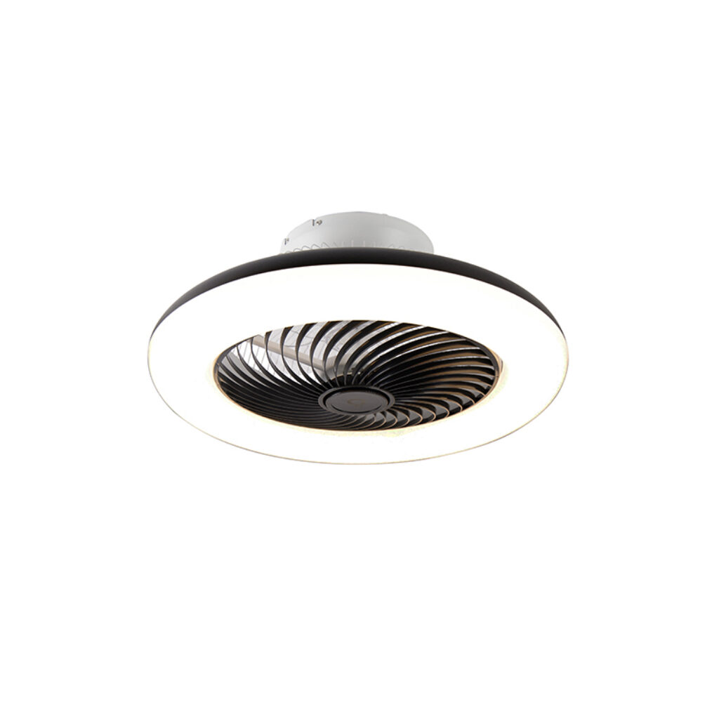 plafondventilator Design zwart dimbaar Clima AluminiumKunststofStaal Zwart Deze design is super Hij zorgt niet alleen voor een fris windje maar geeft ook licht