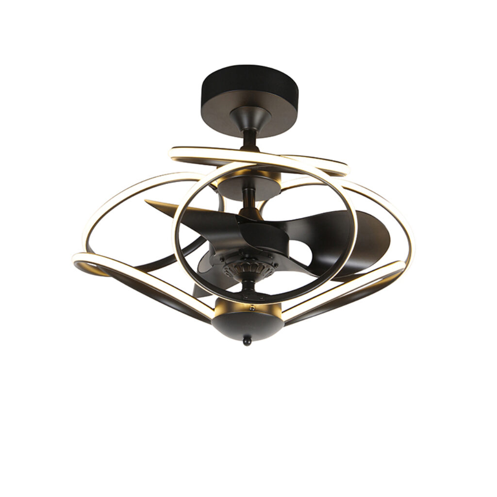 plafondventilator Design zwart met afstandsbediening incl. LED Kauv KunststofStaal Zwart Wauw is een echte Met dit exemplaar haal je uniek design van de in huis