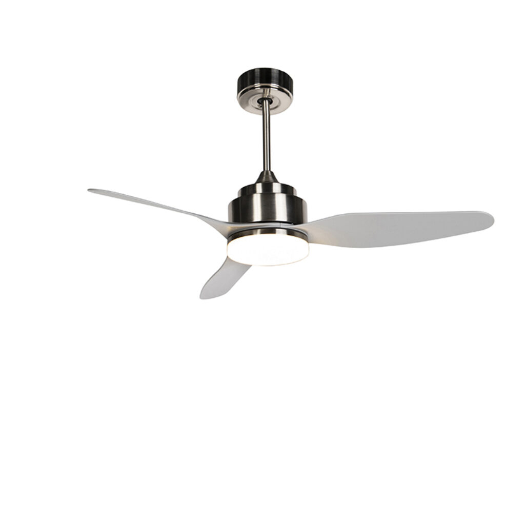 plafondventilator Plafondventilator grijs incl. LED met afstandsbediening Tramontane 46 StaalKunststof Grijs Zorg voor een verfrissend briesje in je woonkamer