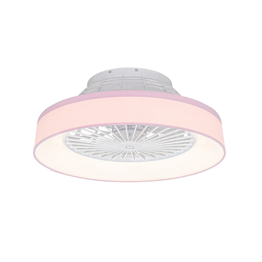 plafondventilator Plafondventilator roze incl. LED met afstandsbediening Emily Staal Roze Op zoek naar verkoeling voor in je Met heb Deze heeft een diameter van
