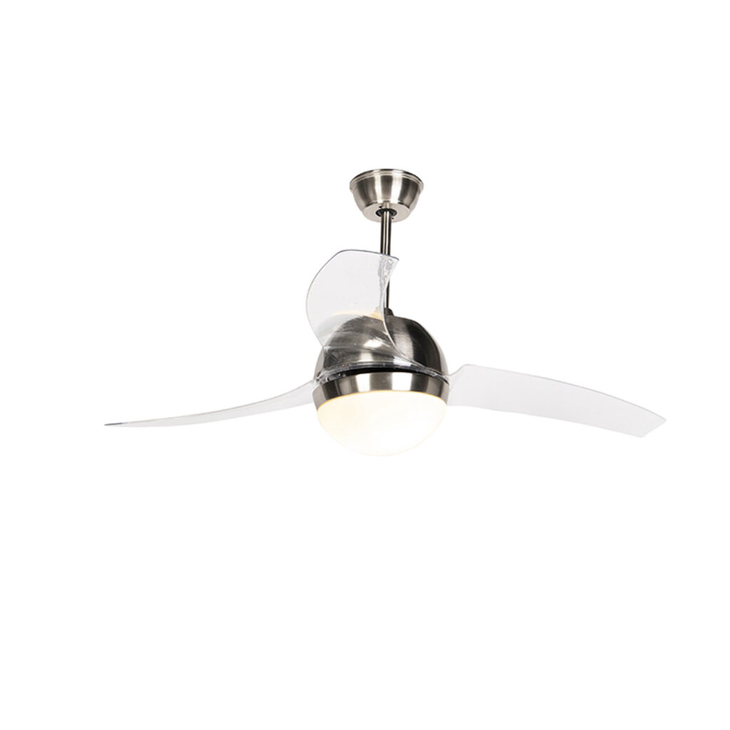 plafondventilator Plafondventilator staal met afstandsbediening Bora 52 KunststofStaal Staal Houd het hoofd koel deze prachtige ventilator Geniet van de frisse