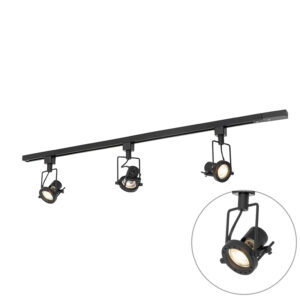 railsysteem Industrieel met 3 spots zwart Suplux AluminiumStaalKunststof Zwart Deze stoere passen super goed in een industrieel interieur. Of heb jij juist