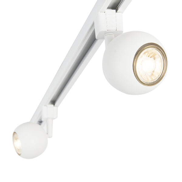 Smart railsysteem met spots 1-fase wit incl. 5 Wifi GU10 - Gissi - Afbeelding 2