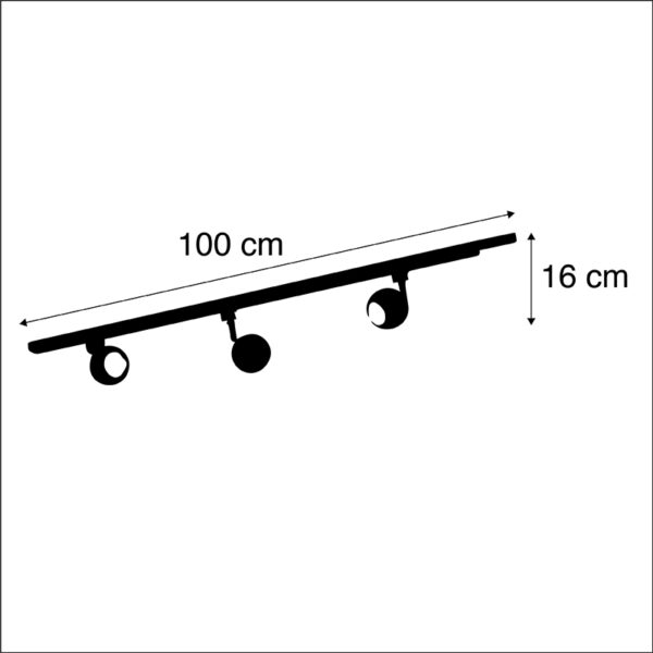 Smart modern railsysteem wit 1-fase incl. 3 Wifi GU10 - Gissi - Afbeelding 3