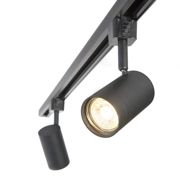Smart railsysteem zwart 5 spots incl. 5 Wifi GU10 - Jeana - Afbeelding 2
