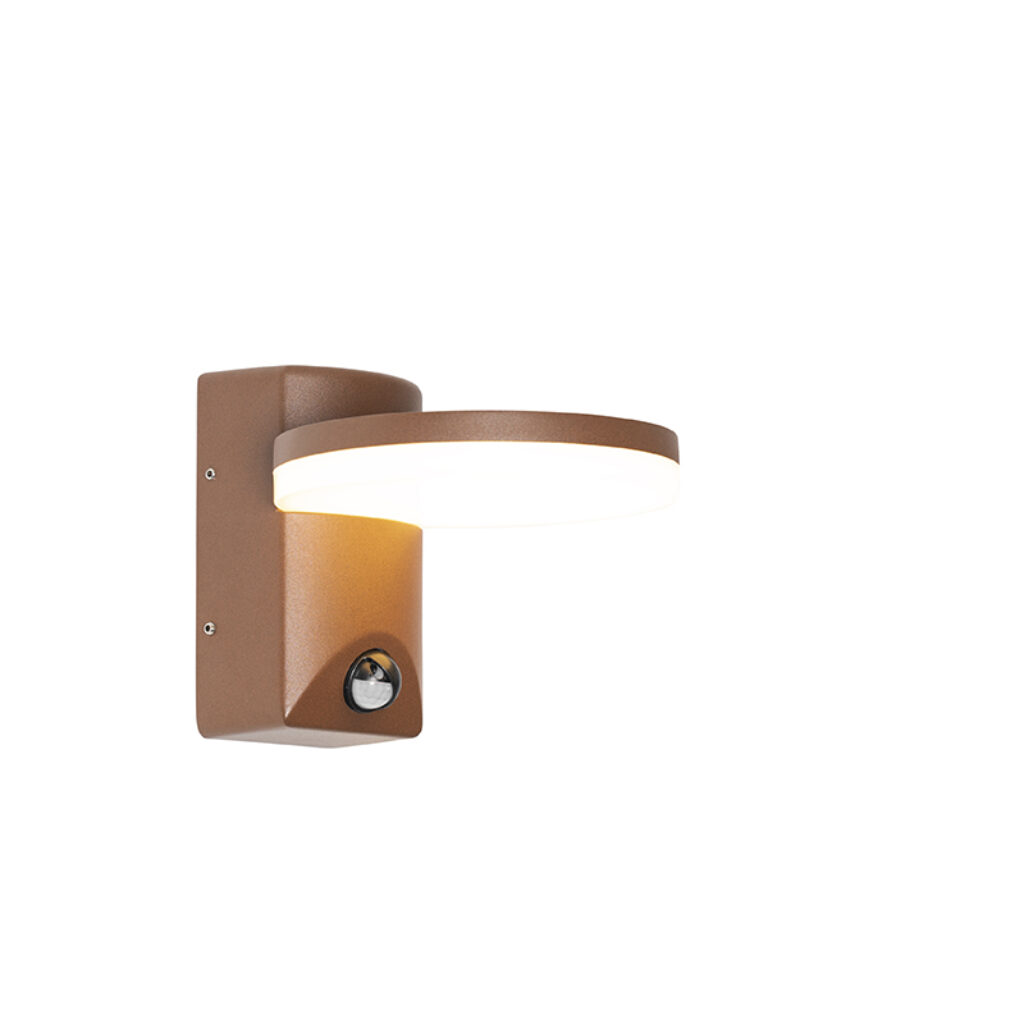 sensorlampen Buiten wandlamp roestbruin incl. LED IP54 bewegingssensor Esmee Aluminium Roestbruin Less is Dat bewijst opnieuw. Zijn eenvoudige design zorgt