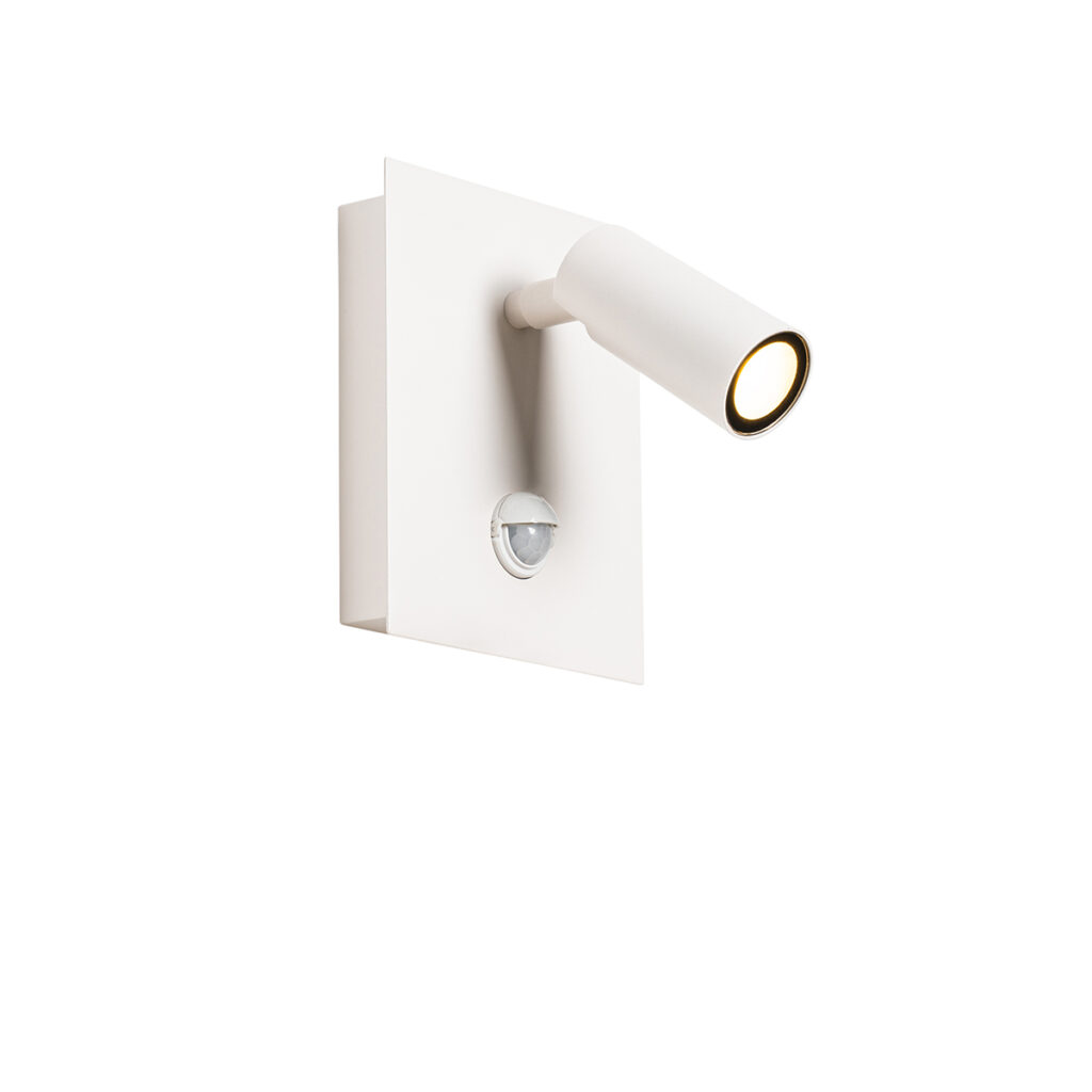 sensorlampen Buiten wandlamp wit incl. LED IP54 bewegingssensor Simon Staal Wit
