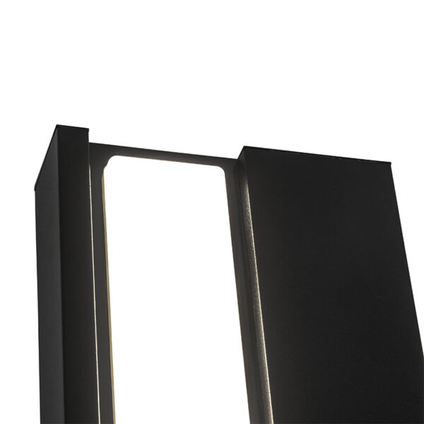 Moderne buiten wandlamp zwart IP44 met beweging sensor - Spiare - Afbeelding 2