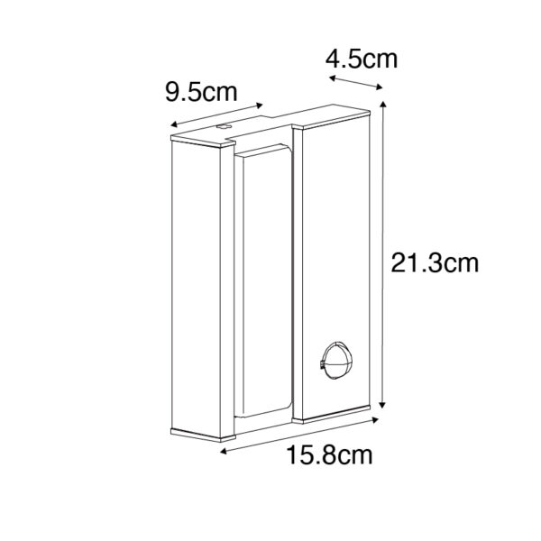 Moderne buiten wandlamp zwart IP44 met beweging sensor - Spiare - Afbeelding 3