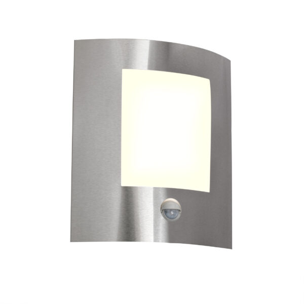 sensorlampen Moderne buitenwandlamp staal bewegingssensor IP44 Emmerald 1 KunststofRoestvrij Staal Deze strakke wandlamp is een topkwaliteit buitenlamp uit