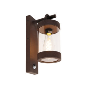 sensorlampen Ruben Buiten wandlamp roestbruin IP44 bewegingsmelder Aluminium Roestbruin Een ware toevoeging voor je dat is De roestbruine kleur geeft tuin