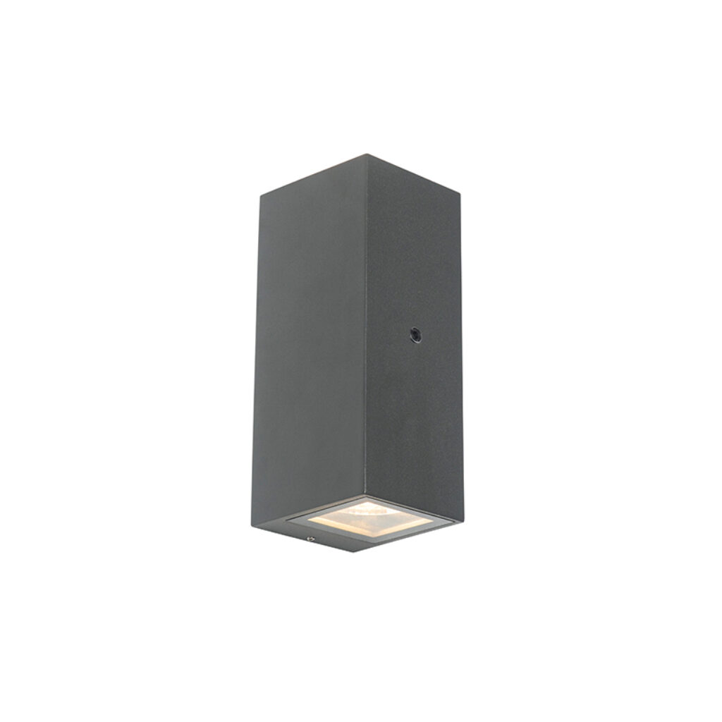 sensorlampen Wandlamp grijs IP44 met sensor Baleno AluminiumGlas Donkergrijs Voor een sfeervolle buitenomgeving moet je bij II zijn. Deze wandlamp heeft geeft