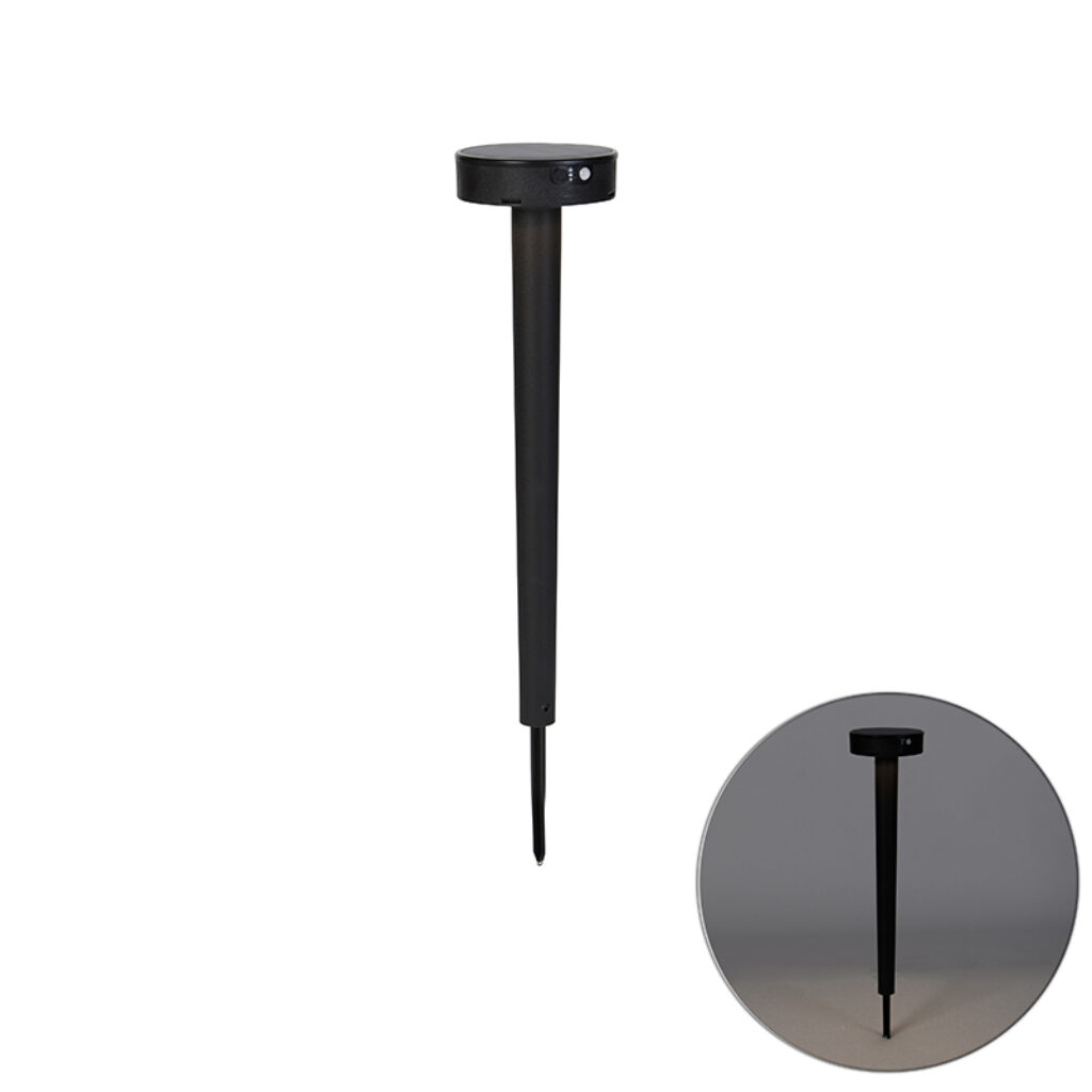 solarlampen Design prikspot zwart incl. LED en dimmer IP55 solar Fiorina Kunststof Zwart Wat een leuke is Hij lijkt net op lichtgevende paddenstoel doordat de