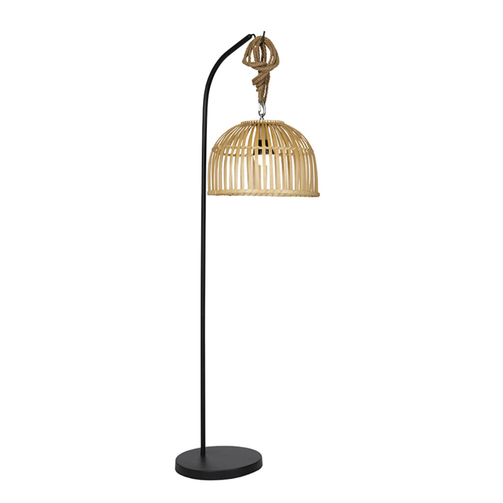 staande buitenlampen Buiten vloerlamp bamboe IP44 incl. LED RGBW Mart Maurice BamboeStaal Naturel binnen no time een oosterse sfeer met deze bamboe. Het stoere