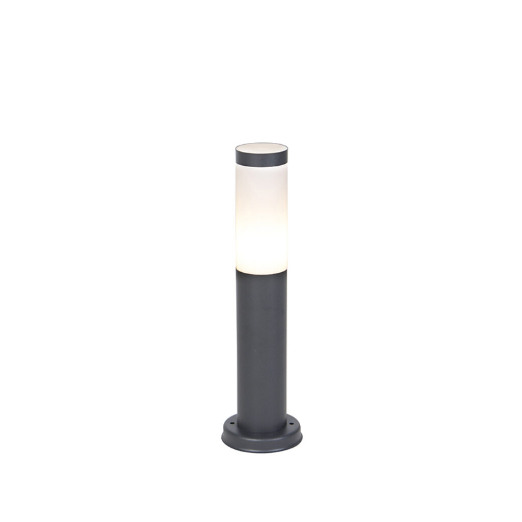 staande buitenlampen Buitenlamp paal antraciet 45 cm IP44 Rox KunststofRoestvrij staal Donkergrijs buitenlamp is afgewerkt in RVS een grijze kleur. De hoort