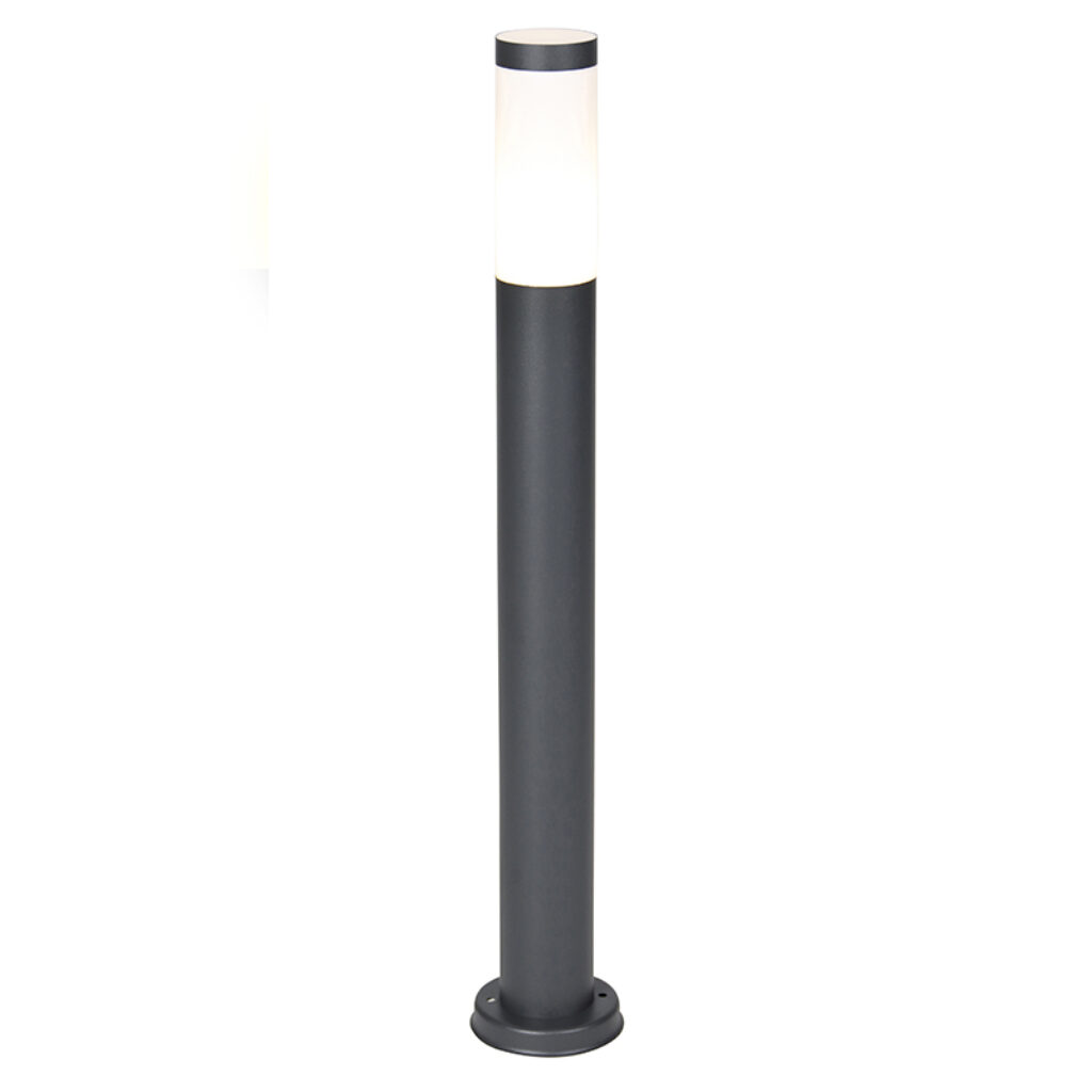 staande buitenlampen Buitenlamp paal antraciet 80 cm IP44 Rox KunststofRoestvrij staal Donkergrijs buitenlamp is afgewerkt in RVS een grijze kleur. De hoort