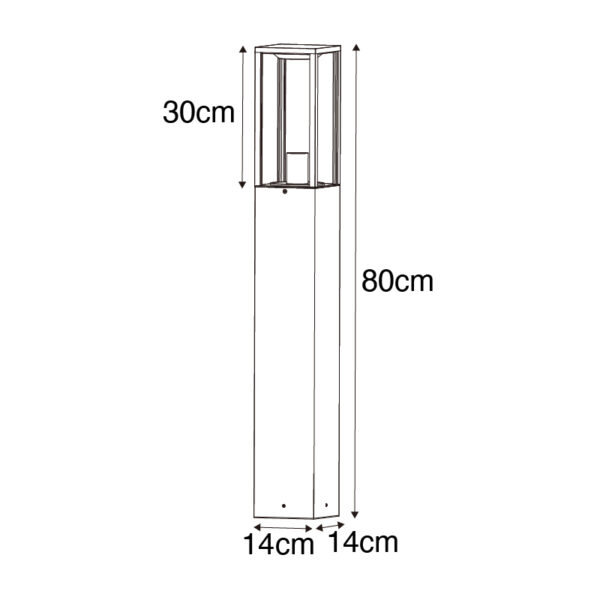 Industriële staande buitenlamp roestbruin 80 cm IP44 - Charlois - Afbeelding 3
