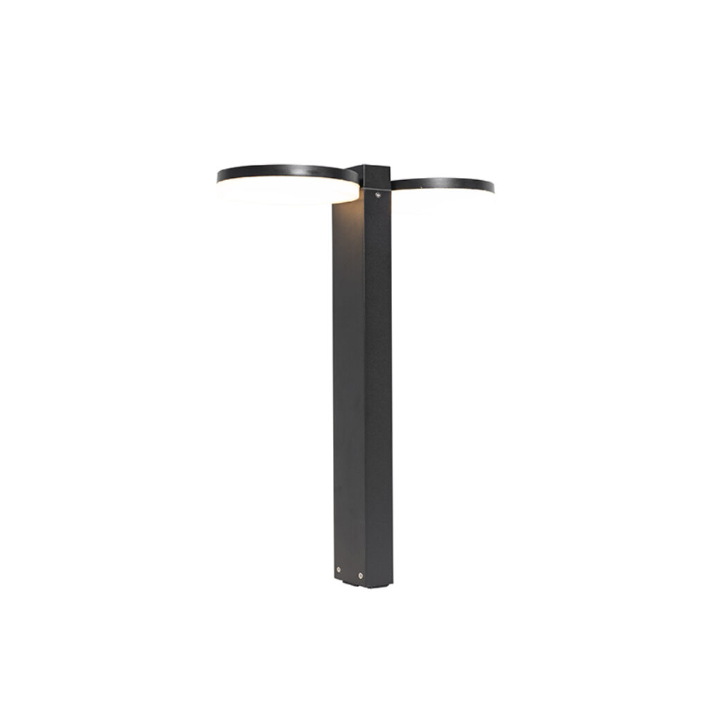 staande buitenlampen Staande buitenlamp zwart 50 cm incl. LED IP44 Esmee Aluminium Zwart Haal een moderne in huis met deze Esmee. Deze lamp is gemaakt van