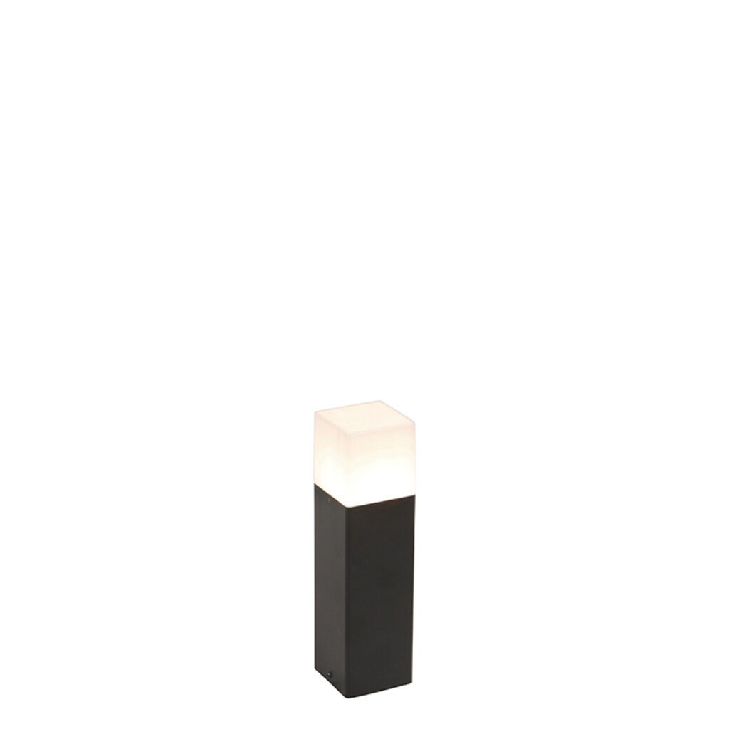 staande buitenlampen Staande buitenlamp zwart met opaal witte kap 30 cm Denmark AluminiumKunststof Wit De meest tijdloze Deze maakt jouw tuin helemaal compleet