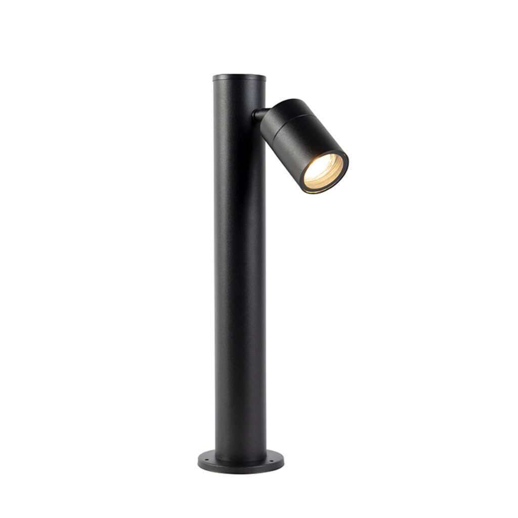 staande buitenlampen Buitenlamp zwart 45 cm verstelbaar IP44 Solo Roestvrij staal Zwart Deze buitenlamp heeft een simplistisch en modern design. De spot is via
