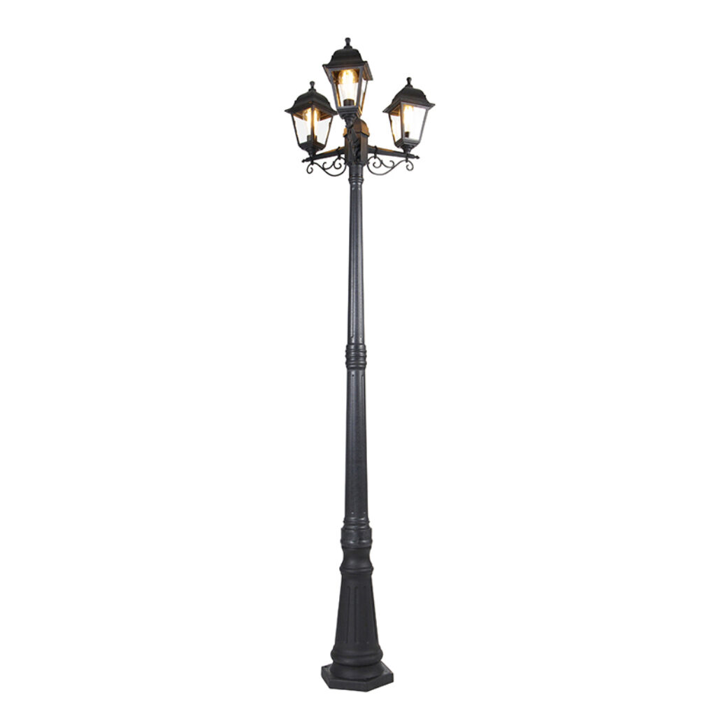 staande buitenlampen Klassieke lantaarn zwart IP44 Capital GlasKunststof Zwart Een klassieker van formaat deze lantaarn. Hij is mooi afgewerkt in kunststof een