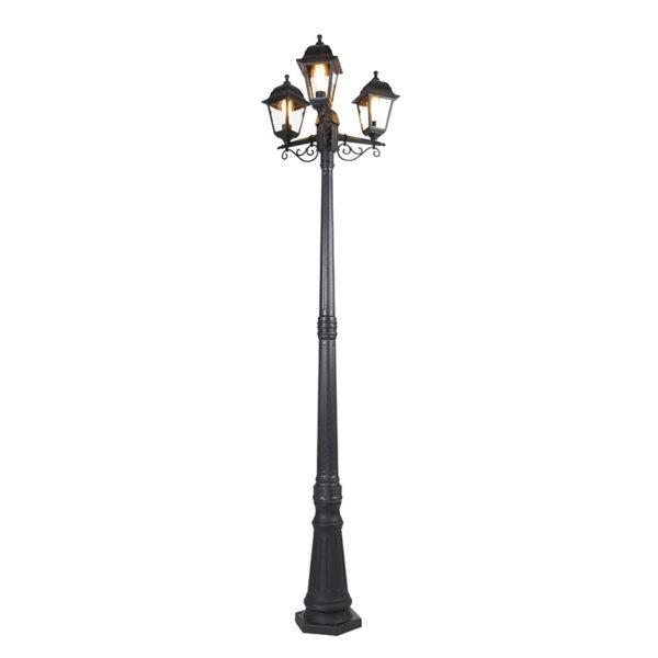 staande buitenlampen Klassieke lantaarn zwart IP44 Capital GlasKunststof Zwart Een klassieker van formaat deze lantaarn. Hij is mooi afgewerkt in kunststof een