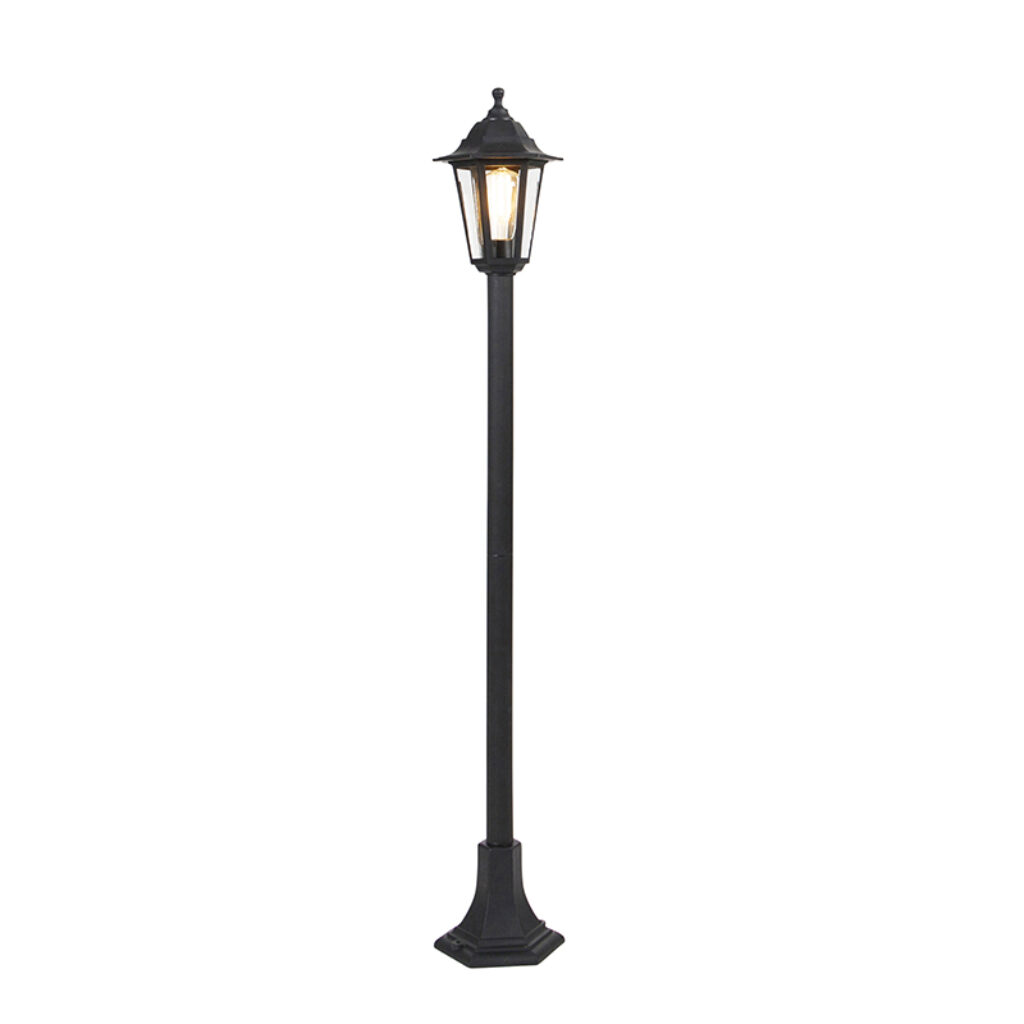 staande buitenlampen Klassieke lantaarn zwart New Haven GlasKunststof Zwart Met je een romantische sfeer in de tuin. Deze prachtige is afgewerkt kunststof en