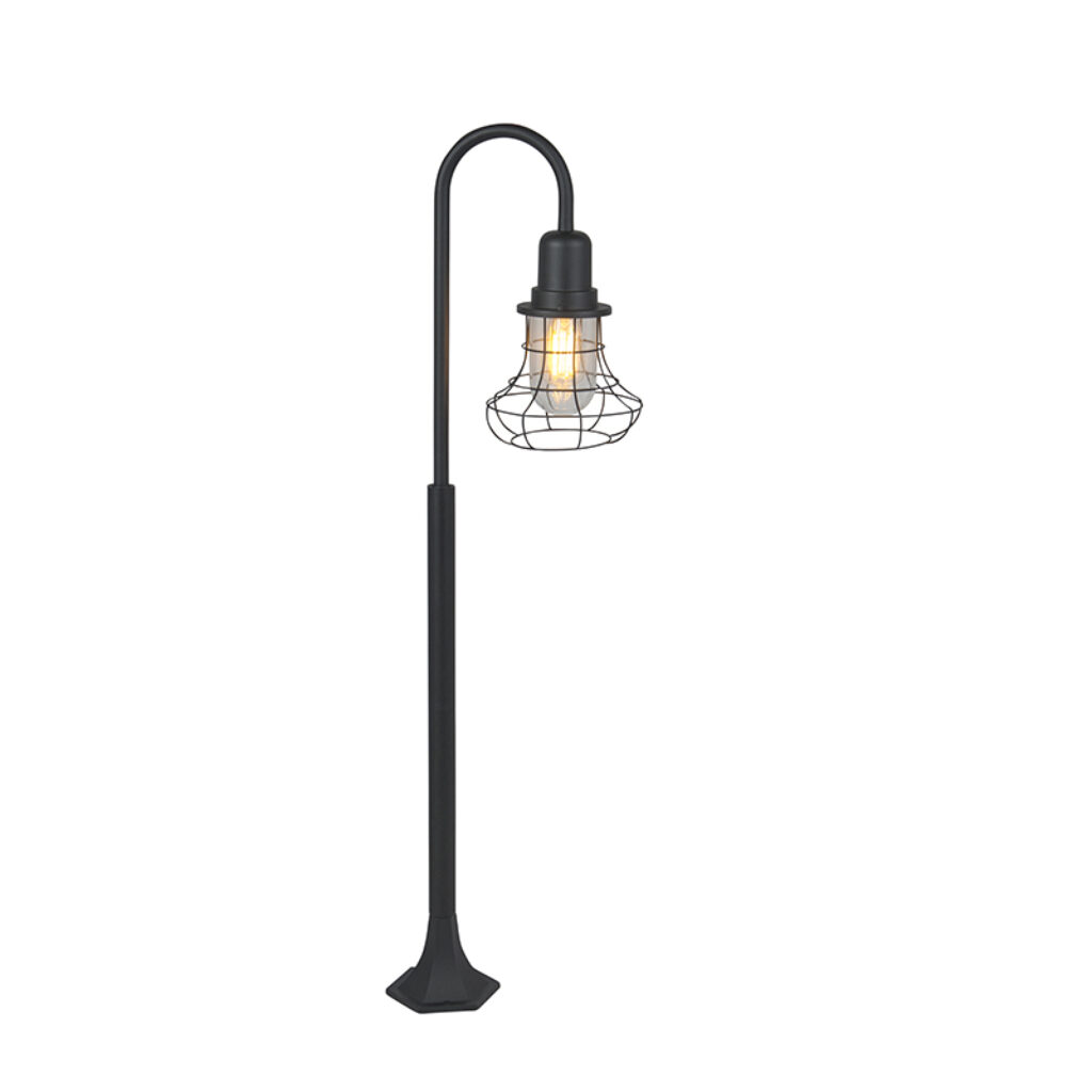 staande buitenlampen Landelijke buitenlamp zwart IP44 Moreno AluminiumGlas Zwart Geen standaard is deze maar dat maakt hem juist zo leuk en uniek. Aan het