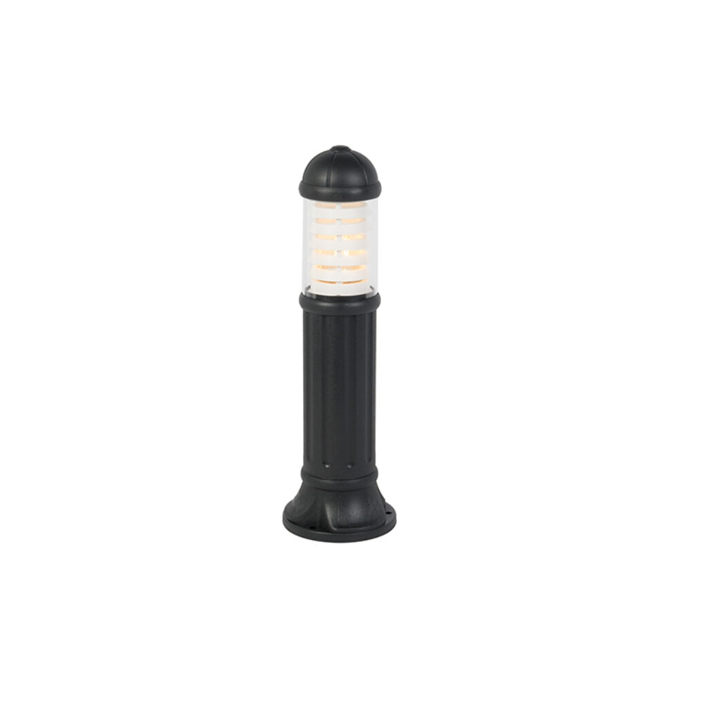 staande buitenlampen Landelijke buitenpaal zwart 80 cm IP55 Sauro Kunststof Zwart Als je op zoek bent naar een mooie landelijke tuinpaal om jouw oprit terras