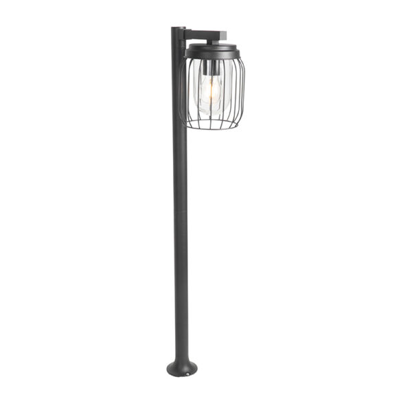 staande buitenlampen Modern buiten paaltje zwart 100 cm IP44 Luc AluminiumGlas Zwart is een leuk modern buitenpaaltje gemaakt van aluminium met glas en