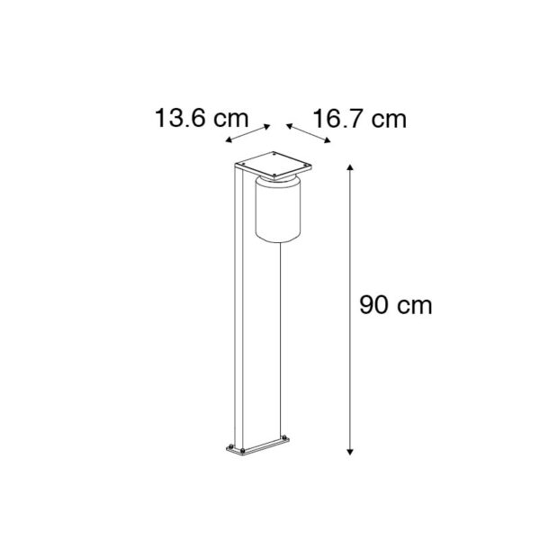 Modern staande buitenlamp zwart 90 cm IP54 - Marshall - Afbeelding 3